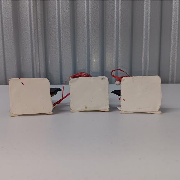 Penguin Christmas ornaments personalizable polymer clay bundle of 3 - Picture 5 of 7